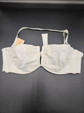 Lise Charmel Macrame Boheme Strapless Bikini Top White Embroidered Size M (38)